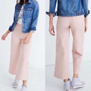 Madewell Tall Emmett Wide-Leg Crop Pants Pink Oyster 24
TALL